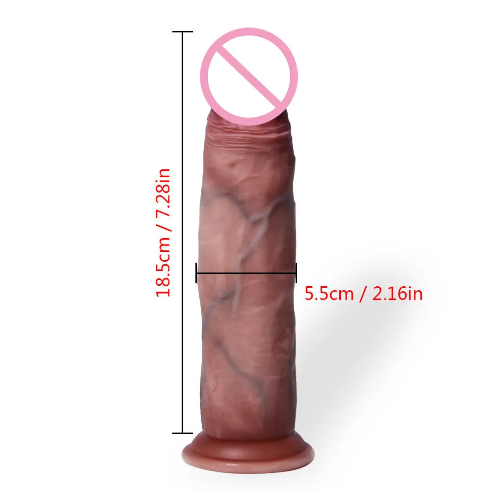 Dildo Realistic Skin Feeling Dildo Huge Soft and Flexible Sliding Penis Sex Toys for Women Female Masturbation Adult Toys