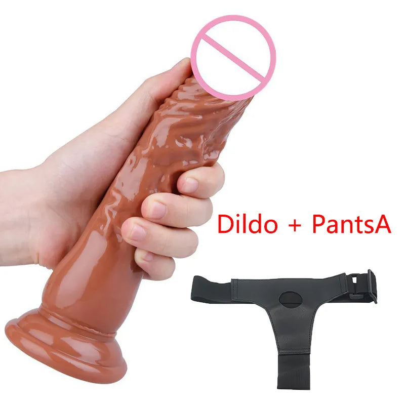 Suction Cup Dildo Pants Women Strap-On