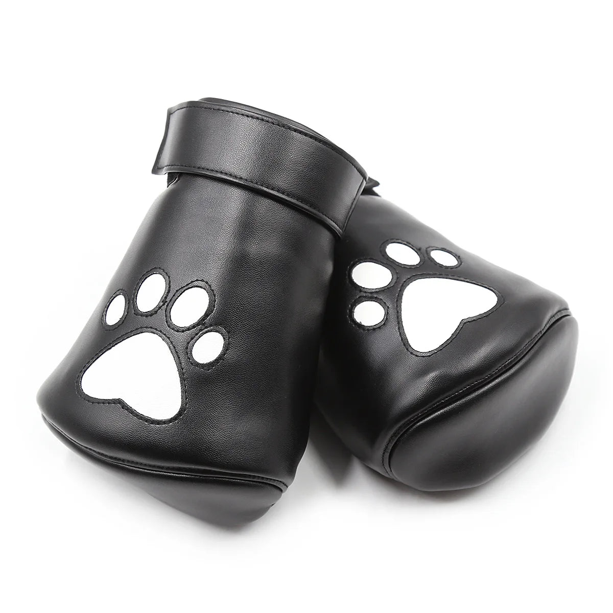 Dog's Paw Fist Glove Leather Premium Pet Crawler Set Padded Pup Puppy Mitts BDSM Bondage Dog Paw Print Paws Mittens Toys