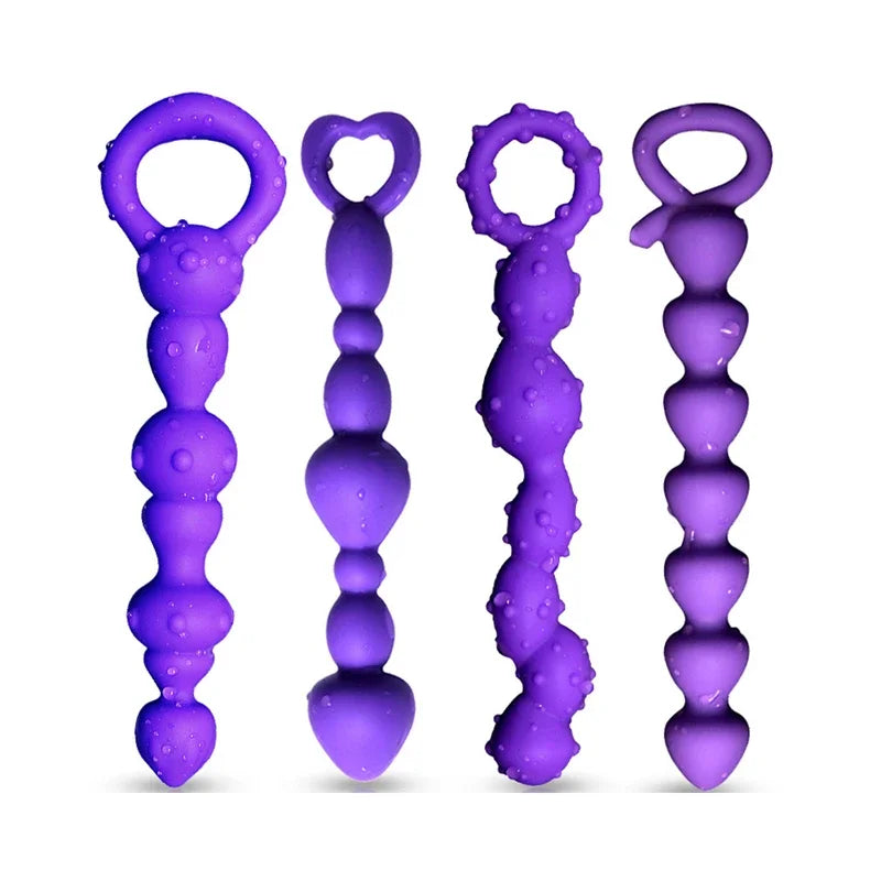 Dotted Silicone BASICS Beads Butt Plug Sex Toys Adult for Woman Lesbian Spike stimulate Vagina Ass Game Anus Anal Chains GSpot