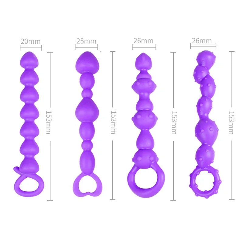 Dotted Silicone BASICS Beads Butt Plug Sex Toys Adult for Woman Lesbian Spike stimulate Vagina Ass Game Anus Anal Chains GSpot