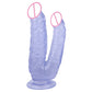 Double Dildos Female Masturbation Double Penetration Both Vagina and Anus Big Penis with Suction Cup Sex Toy Strap on Two Dildo