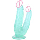 Double Dildos Female Masturbation Double Penetration Both Vagina and Anus Big Penis with Suction Cup Sex Toy Strap on Two Dildo