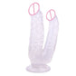 Double Dildos Female Masturbation Double Penetration Both Vagina and Anus Big Penis with Suction Cup Sex Toy Strap on Two Dildo