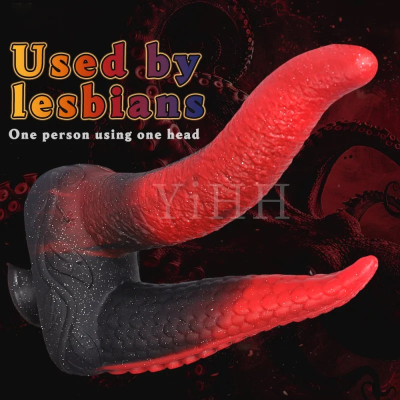 Double-Ended Dildo Huge Tentacle Realistic Dildo Silicone Big Anal Butt Plug With Suction Cup Penis Sex Toys for Women Lesbian