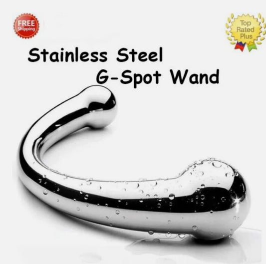 Double Ended Stainless Steel G Spot Wand Massage Vagina Stimulator Anal Plug Prostate Massge Stick Sex Toys for Men Women Adult