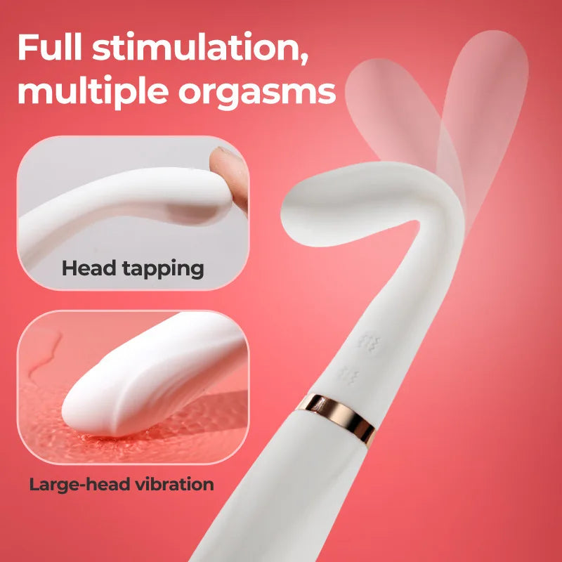 Double Head Vibrating Point Tide Pen Adult Toys Female Vagina Clitoris Anus Masturbation Massager Vibrador Sex Toys Sex Machine