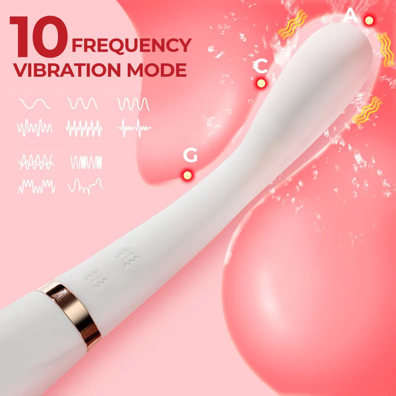 Double Head Vibrating Point Tide Pen Adult Toys Female Vagina Clitoris Anus Masturbation Massager Vibrador Sex Toys Sex Machine