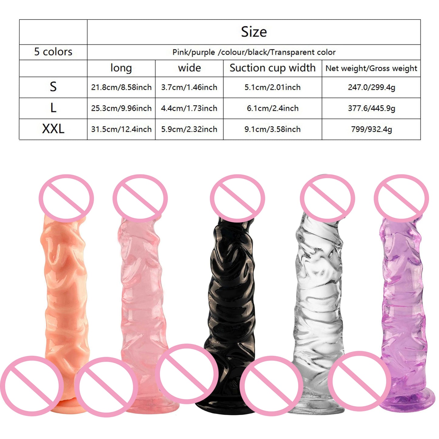 Double Headed Sex Dildo 3 Style Sizes Penis Strong Suction Cup G-spot Simulation Realistic Penis Gay Les Lesbian Woman Sex Toy