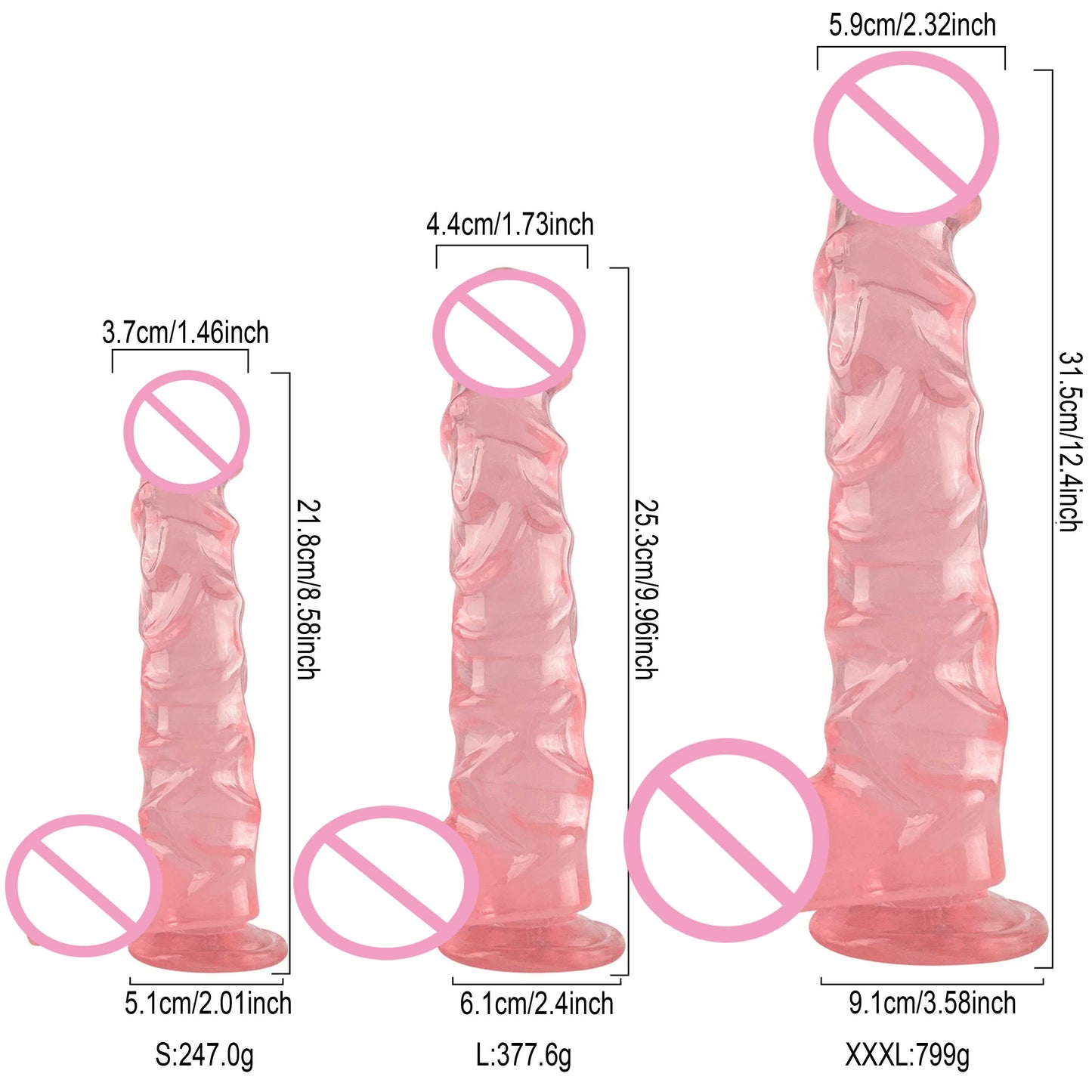 Double Headed Sex Dildo 3 Style Sizes Penis Strong Suction Cup G-spot Simulation Realistic Penis Gay Les Lesbian Woman Sex Toy