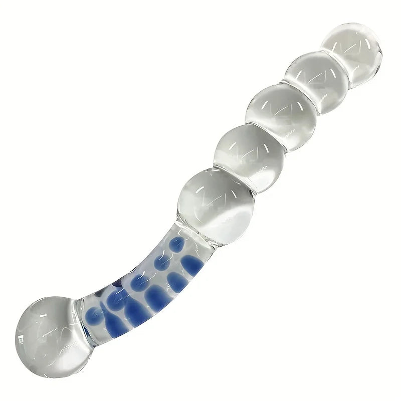 Double-ended Glass Crystal Beaded Balls Anal Plug Toy G-spot Masturbator Anus Dilator Stimulation Massager Adult Games Sex Toy