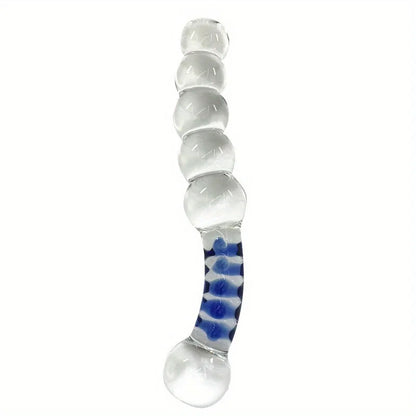 Double-ended Glass Crystal Beaded Balls Anal Plug Toy G-spot Masturbator Anus Dilator Stimulation Massager Adult Games Sex Toy