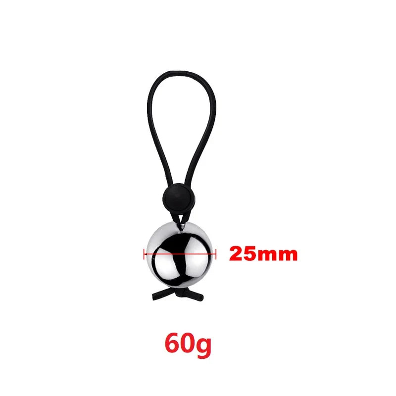 Drop Ball Heavy Weight Stretcher man silicone Penis cock Ring Metal Hanger for Enlargement pull exercise Male sex toy