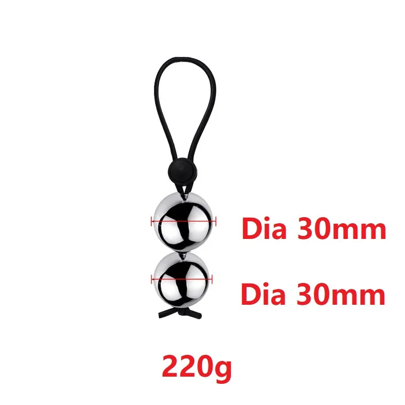 Drop Ball Heavy Weight Stretcher man silicone Penis cock Ring Metal Hanger for Enlargement pull exercise Male sex toy