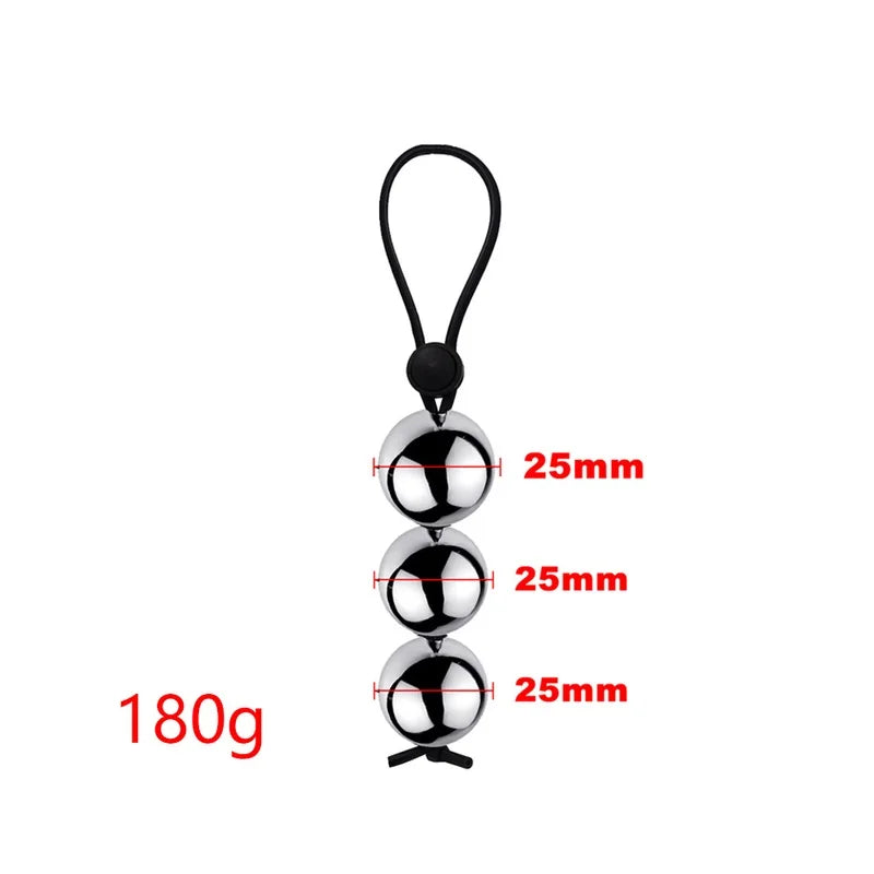 Drop Ball Heavy Weight Stretcher man silicone Penis cock Ring Metal Hanger for Enlargement pull exercise Male sex toy