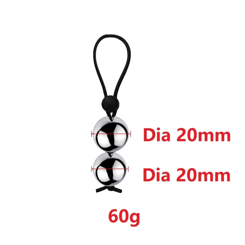 Drop Ball Heavy Weight Stretcher man silicone Penis cock Ring Metal Hanger for Enlargement pull exercise Male sex toy