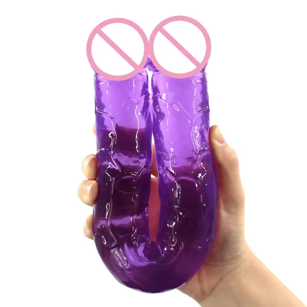 Dual Head Dildo Anal Plug Prostate G-Spot Massage Sex Toy for Couples TPE Material Extra-long Vaginal Anal Stimulation Dildos