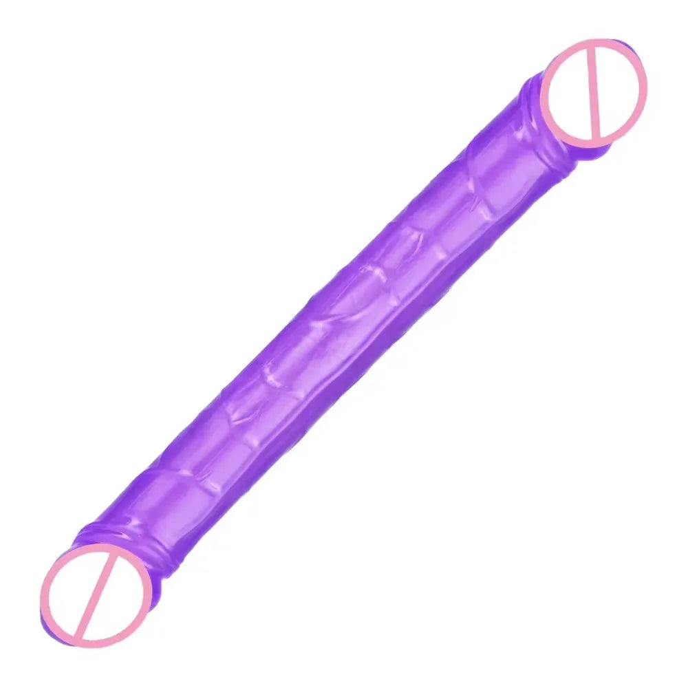 Dual Head Dildo Anal Plug Prostate G-Spot Massage Sex Toy for Couples TPE Material Extra-long Vaginal Anal Stimulation Dildos