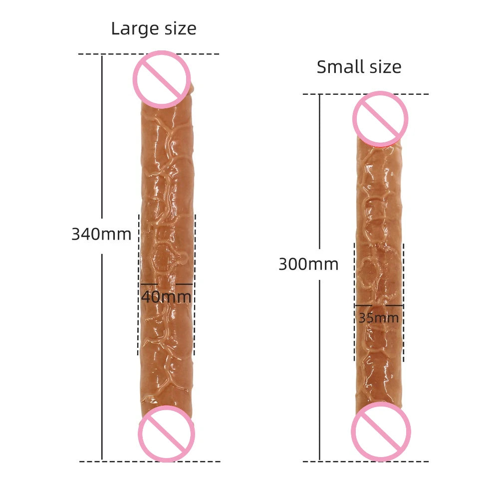 Dual Head Dildo Anal Plug Prostate G-Spot Massage Sex Toy for Couples TPE Material Extra-long Vaginal Anal Stimulation Dildos