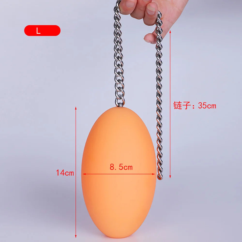 Egg Anal Plug with Chain Huge Butt Plug Liquid Silicone Soft Butplug Prostate Massage Men Women Vaginal Anal Dilation Sex Toys