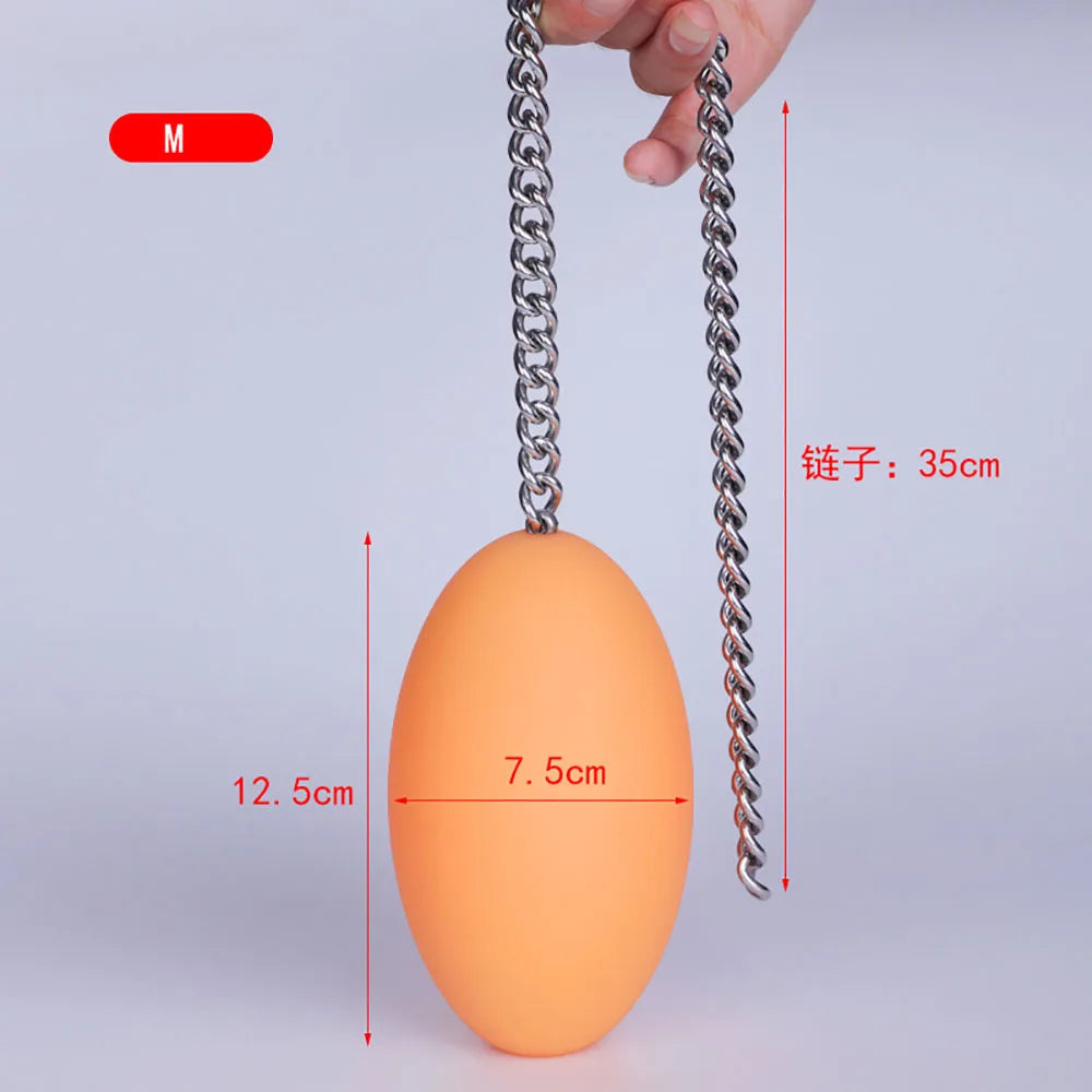 Egg Anal Plug with Chain Huge Butt Plug Liquid Silicone Soft Butplug Prostate Massage Men Women Vaginal Anal Dilation Sex Toys