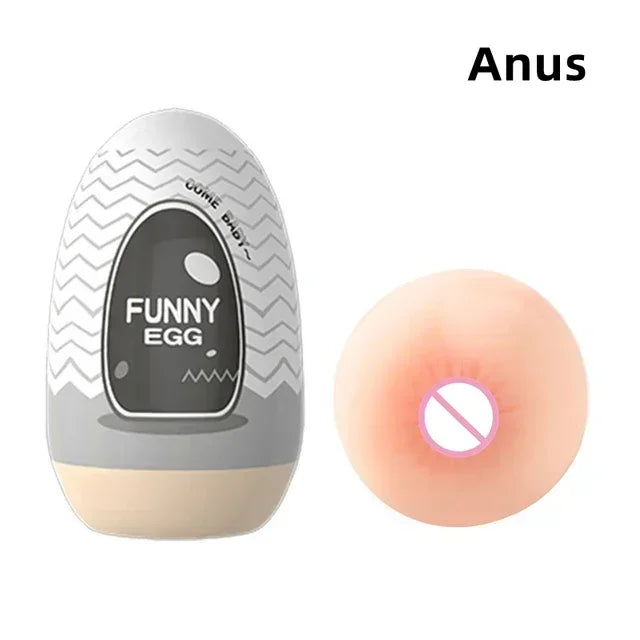 Egg Portable Stimulator Penis Massager Soft Rubber Adult Sex Toys for Men Realistic Vagina Pocket Pussy Mini Cups Masturbator