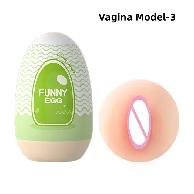 Egg Portable Stimulator Penis Massager Soft Rubber Adult Sex Toys for Men Realistic Vagina Pocket Pussy Mini Cups Masturbator