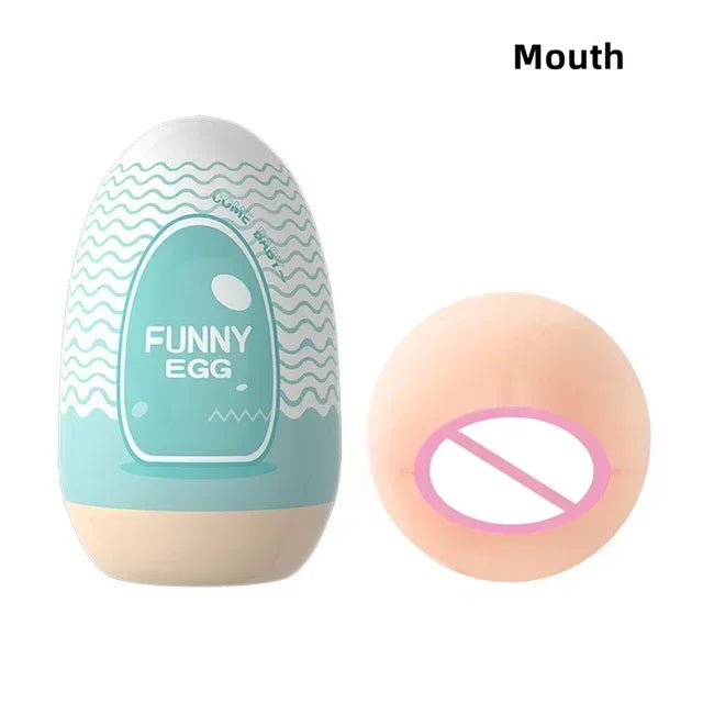 Egg Portable Stimulator Penis Massager Soft Rubber Adult Sex Toys for Men Realistic Vagina Pocket Pussy Mini Cups Masturbator