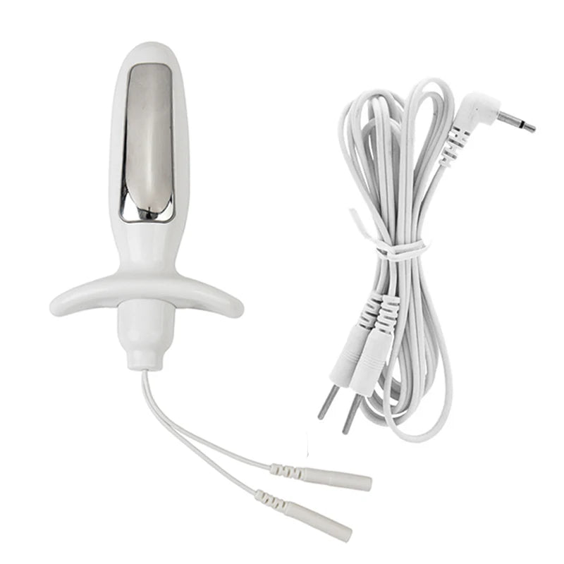 Electric Shock Defensa Estim Anal Beads Butt Plug Vaginal Electro Anal Plug Stimulator Medical Themed Massager Sex Toy