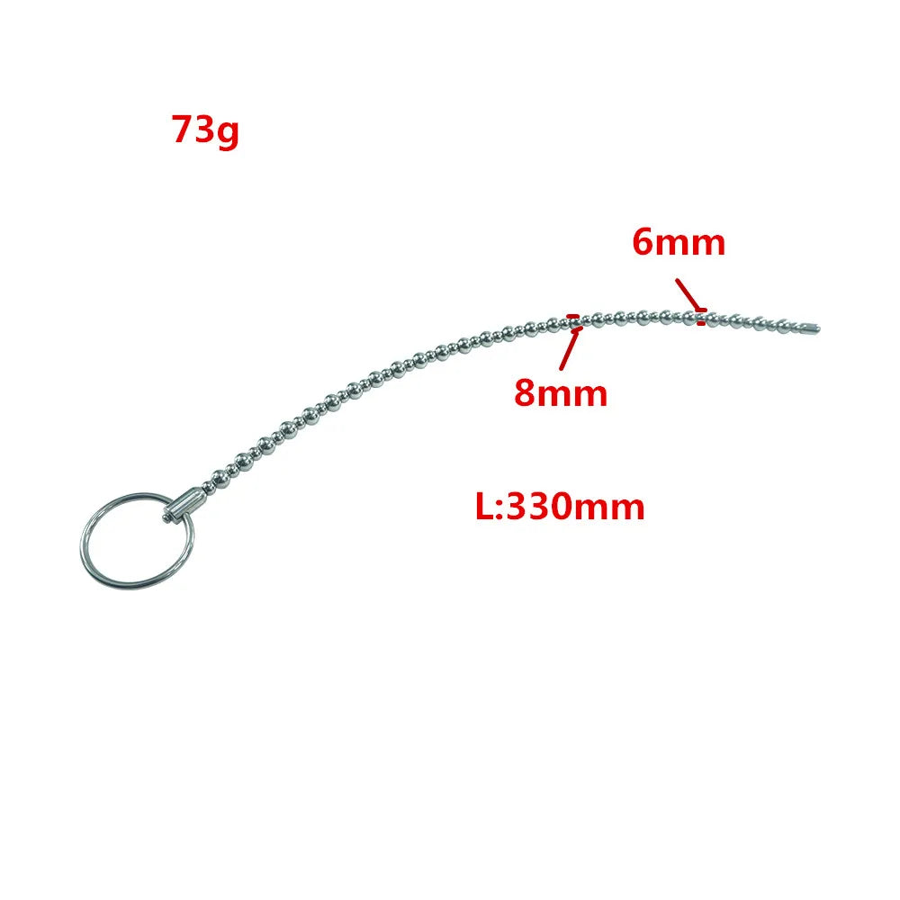 Electric wave physical shock Dia 6mm 8mm Stainless Steel Penis plug masturbation Male Beads Urethral Catheter clitoris sey toys