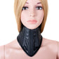 Erotic Black Soft Sponge Padded Inside Leather Chastity Posture Neck Collar For Bdsm Choker Bondage Couples Harness Sex Products