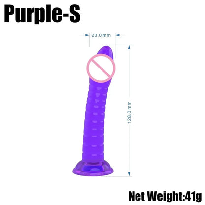 Erotic Soft 3 Size Dildo Realistic Female Toys Penis Strong Suction Cup Dick Sex Toys for Woman Toy for Adult G-spot No Vibrator