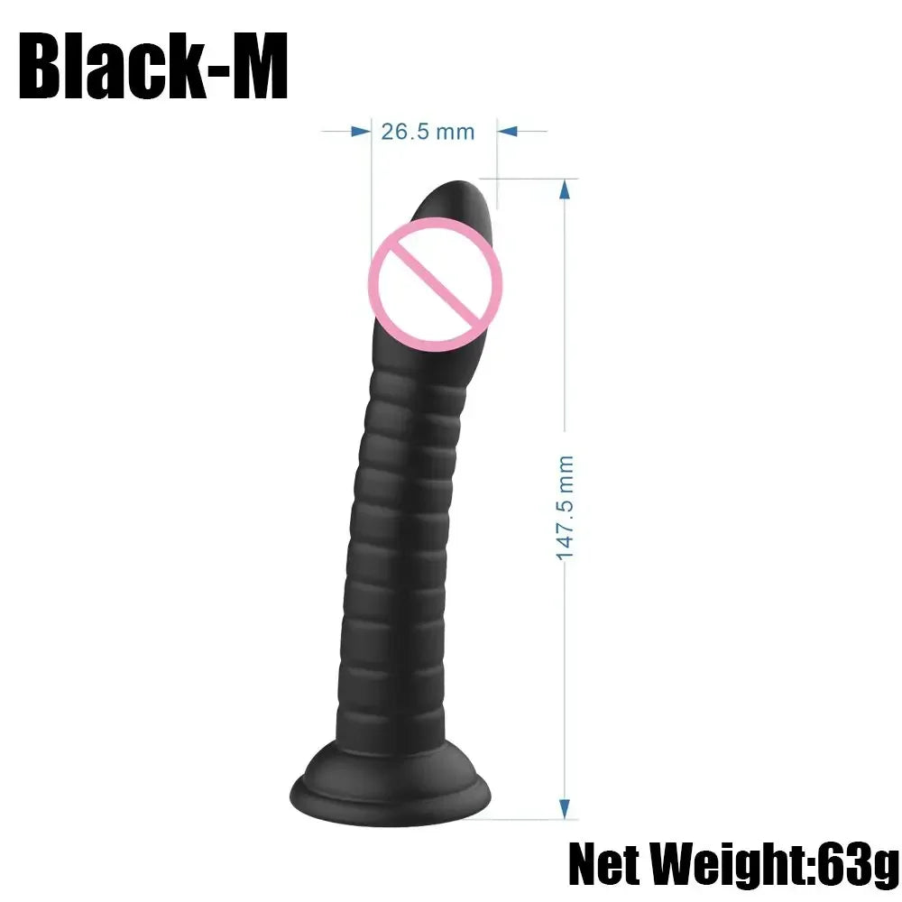 Erotic Soft 3 Size Dildo Realistic Female Toys Penis Strong Suction Cup Dick Sex Toys for Woman Toy for Adult G-spot No Vibrator