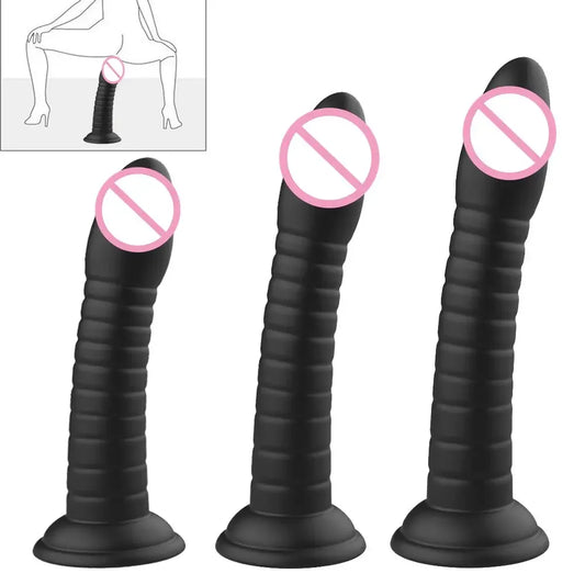 Erotic Soft 3 Size Dildo Realistic Female Toys Penis Strong Suction Cup Dick Sex Toys for Woman Toy for Adult G-spot No Vibrator