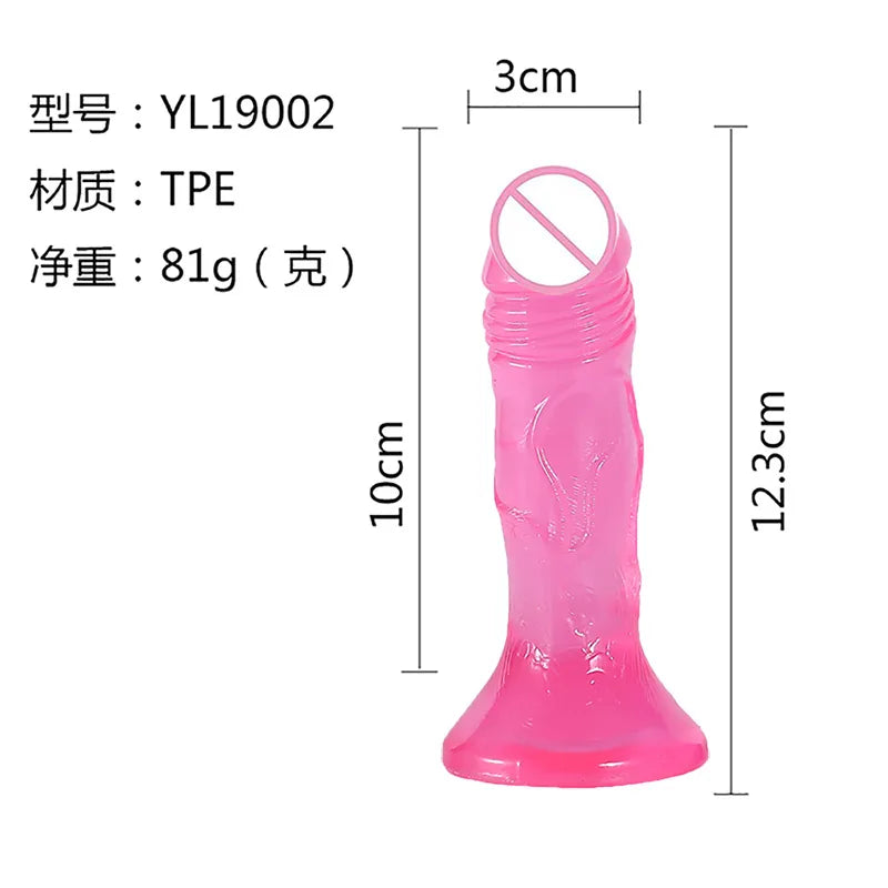 Erotic Soft Silicone Jelly Dildo for Women Realistic Small Penis Anal Plug Dick Suction Cup Strapon Adult Sex Toys for Woman