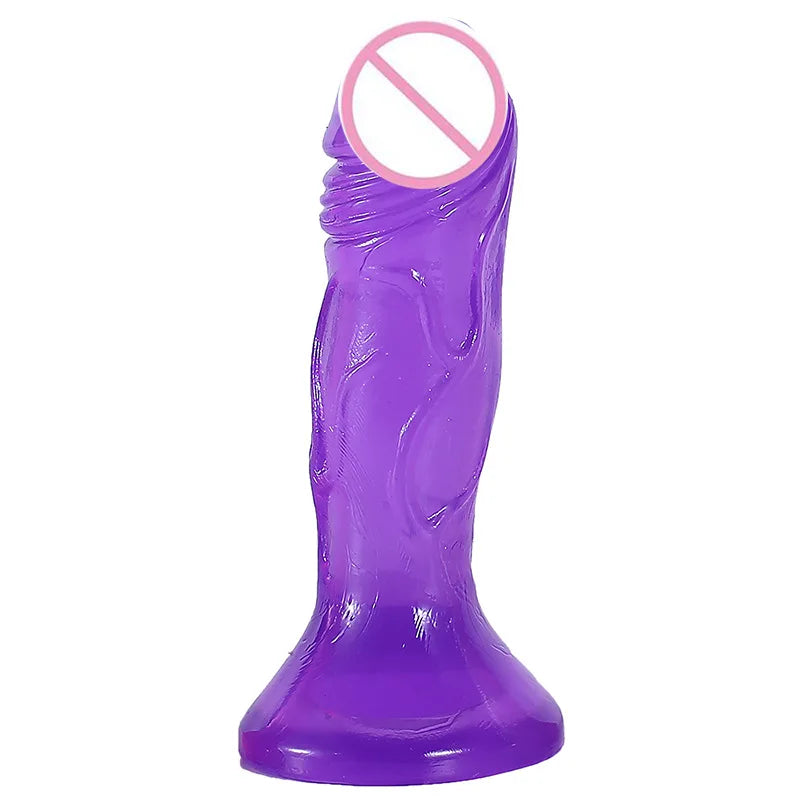 Erotic Soft Silicone Jelly Dildo for Women Realistic Small Penis Anal Plug Dick Suction Cup Strapon Adult Sex Toys for Woman