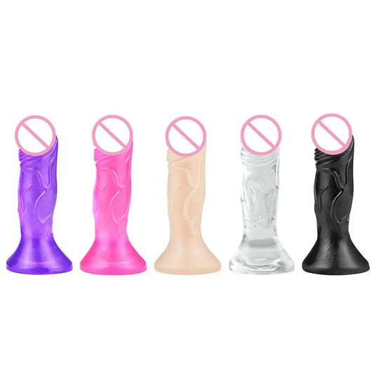 Erotic Soft Silicone Jelly Dildo for Women Realistic Small Penis Anal Plug Dick Suction Cup Strapon Adult Sex Toys for Woman