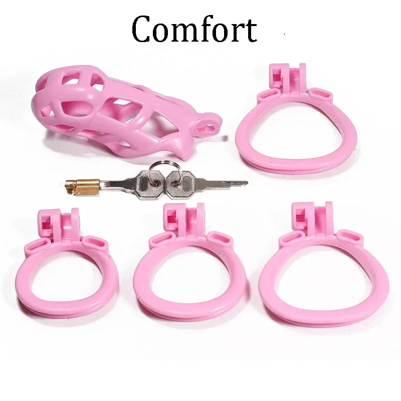 Erotic Urethral Lock Penis Sleeve With 4Rings BDSM Bondage Equipment Male Cobra Chastity Cage Cock Device Bird Sex Toys for Men