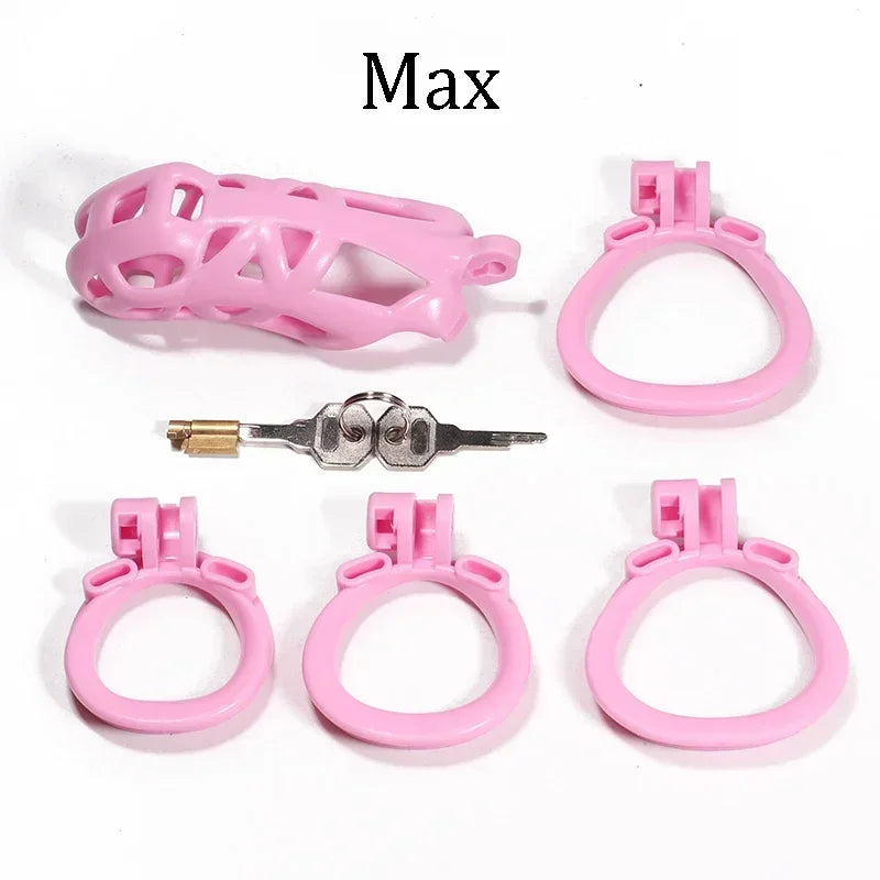 Erotic Urethral Lock Penis Sleeve With 4Rings BDSM Bondage Equipment Male Cobra Chastity Cage Cock Device Bird Sex Toys for Men