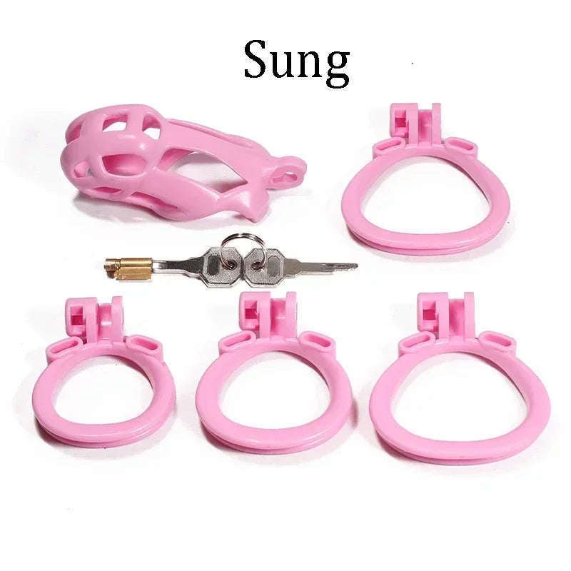 Erotic Urethral Lock Penis Sleeve With 4Rings BDSM Bondage Equipment Male Cobra Chastity Cage Cock Device Bird Sex Toys for Men