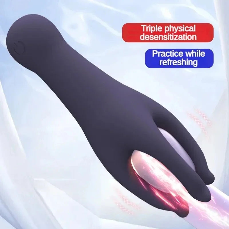 Exerciser Glans Stimulater Massager Penis Delay Trainer Mens Vibrator Male Masturbator Equipment Sex Toys For Men Adult Male