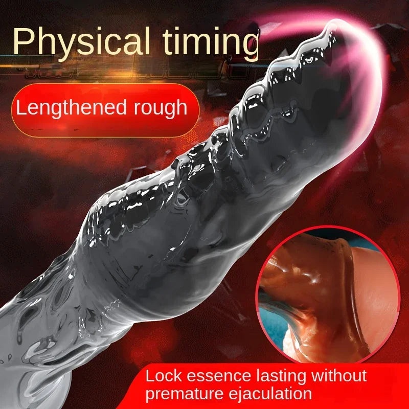 Extend 7cm Penis Enlargement Sleeve Vibrator Cock Ring Reusable Condoms Sex Toys for Men G Spot Vibrating Delay Ejaculation