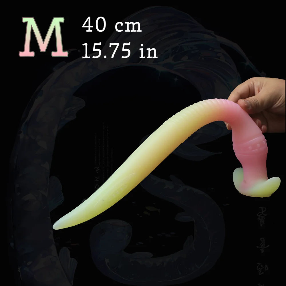 Extra Long Anal Sex Toys 3 Sizes Large Butt Plug Luminous Colourful Sex Tools Adult Long Anus Dildo Vagina Stimulate Sex Shop