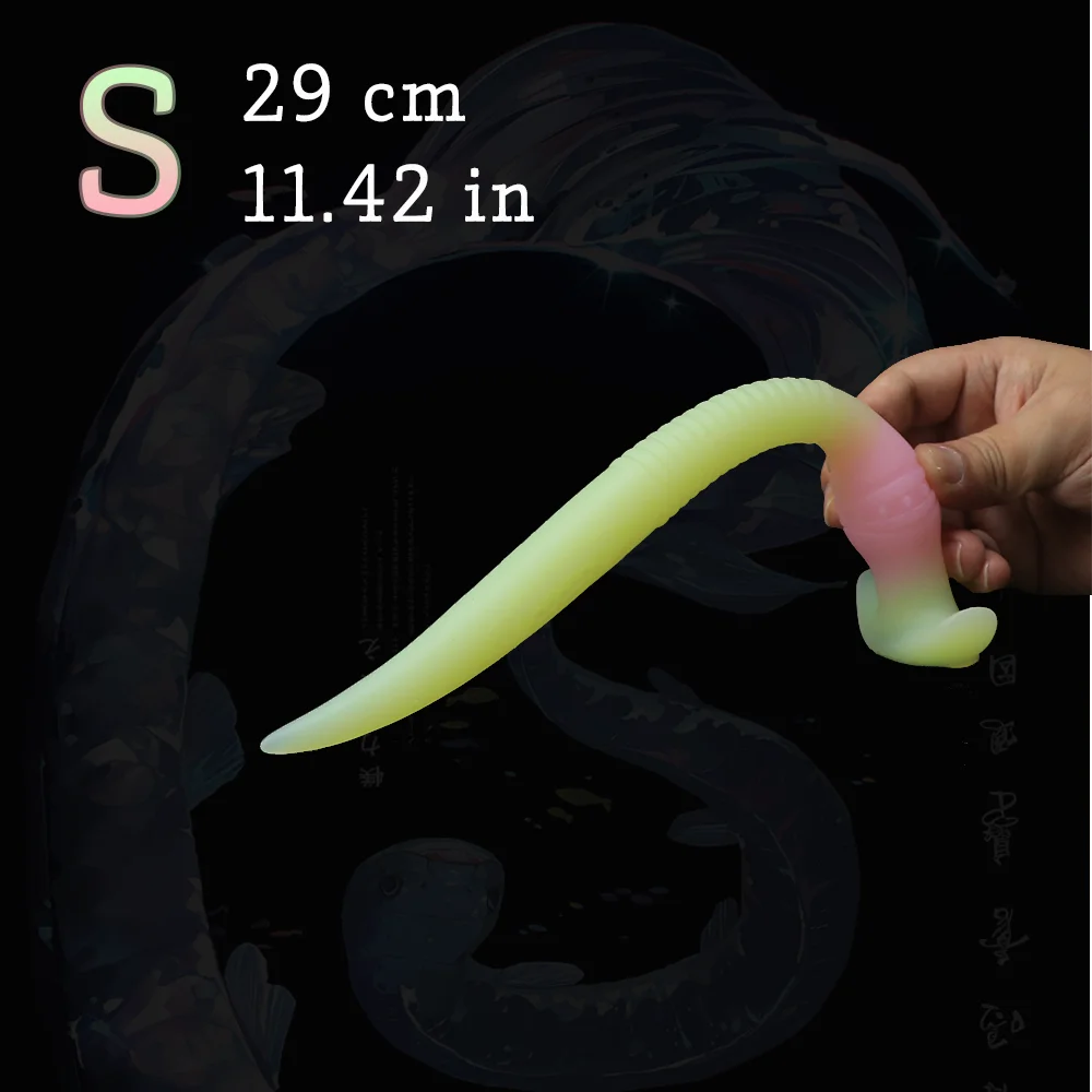 Extra Long Anal Sex Toys 3 Sizes Large Butt Plug Luminous Colourful Sex Tools Adult Long Anus Dildo Vagina Stimulate Sex Shop