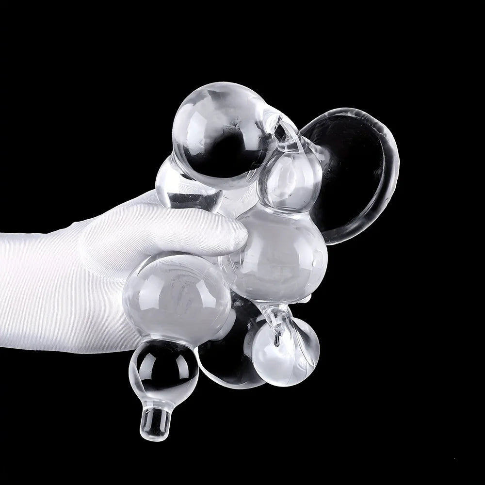 Extra-Long Gourd Anal Plug Beaded Tail TPE Material Big Buttplug Vaginal Balls Anal Stimulation Dildo Sex Toys for Woman Gay