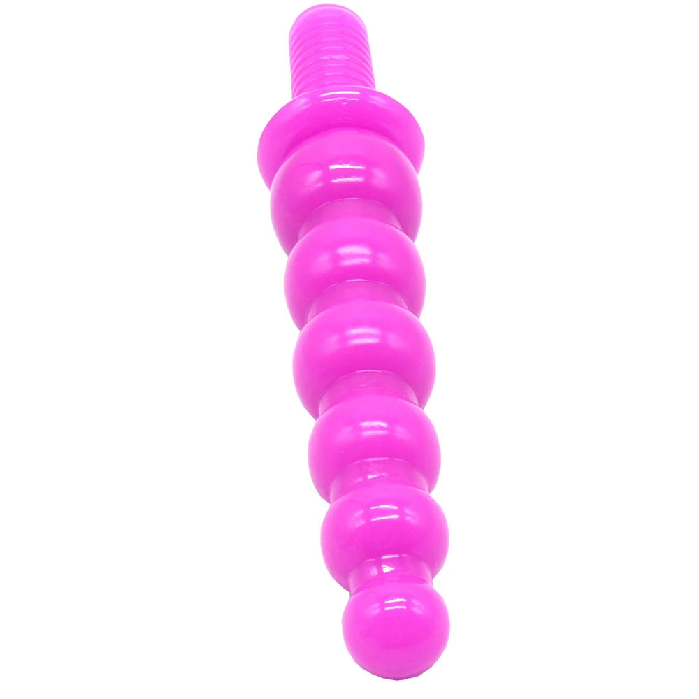 FAAK 36cm Long Anal dildo Butt Plug Female Masturbation Prostate Massager 6 Beads Anal Balls Toy Adult Sex Toys For Women Men