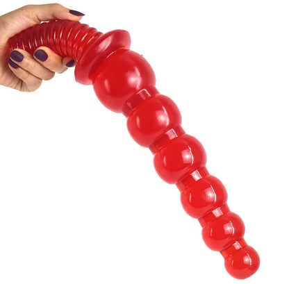 FAAK 36cm Long Anal dildo Butt Plug Female Masturbation Prostate Massager 6 Beads Anal Balls Toy Adult Sex Toys For Women Men