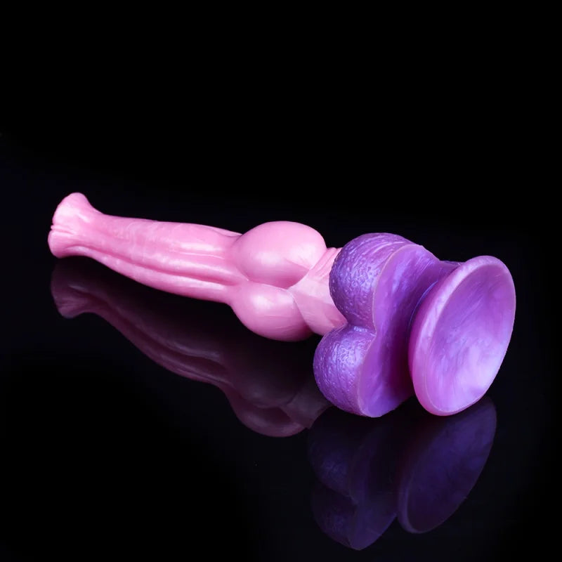 FAAK Big Knot Horse Dildo With Suction Cup Liquid Silicone Long Anal Plug Realistic Animal Penis Sex Toys For Women Adult Games