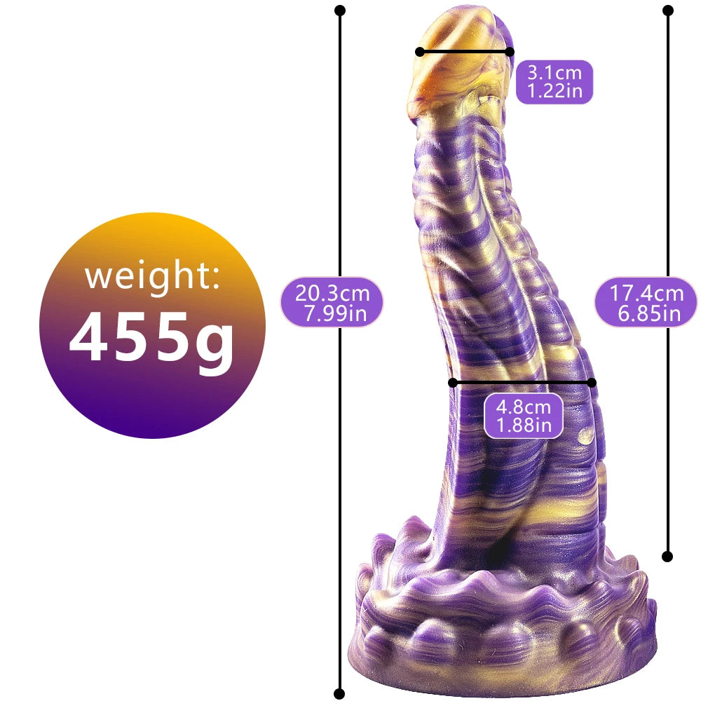 FAAK Fantasy Alien Anal Dildo Silicone Butt Plug mixed color Thick Anus Expansion Masturbator With Sucker Sex Toys For Women Men