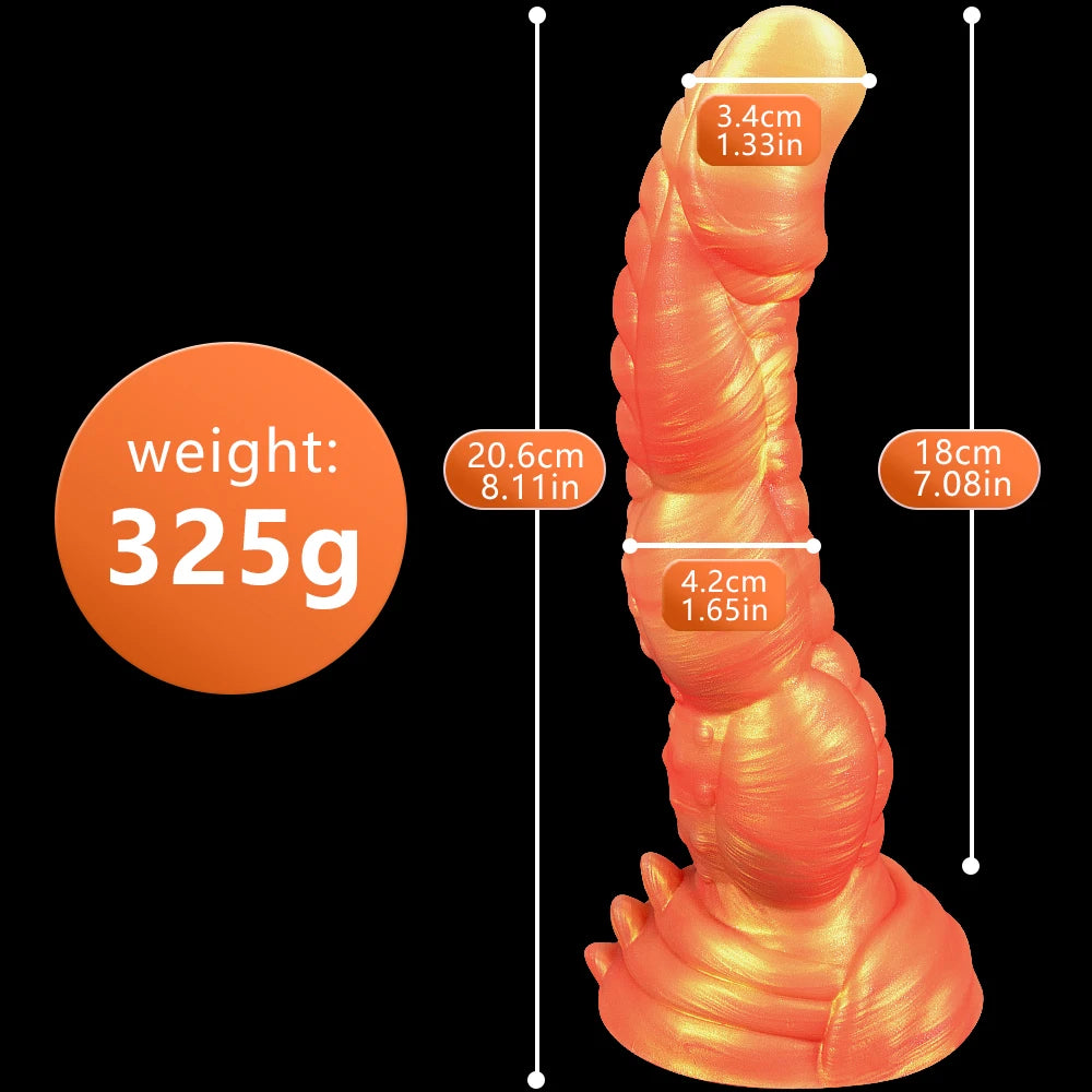 FAAK Fantasy Alien Anal Dildo Silicone Butt Plug mixed color Thick Anus Expansion Masturbator With Sucker Sex Toys For Women Men